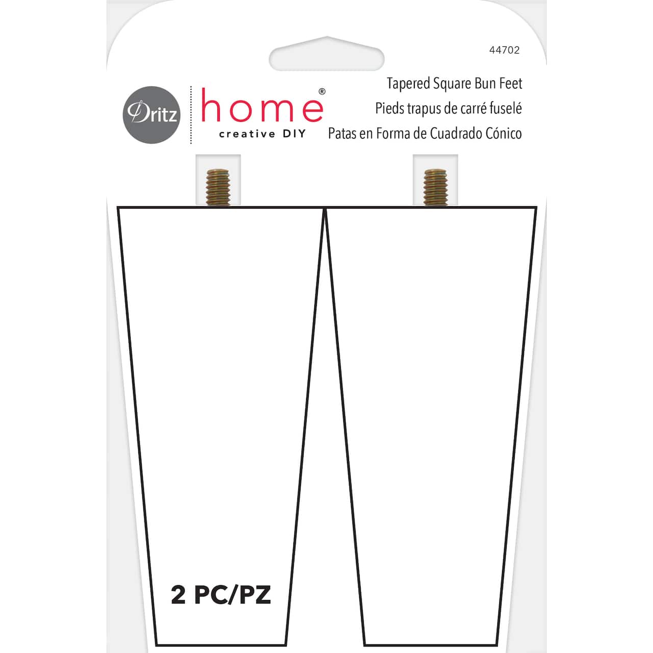 Dritz® Home Unfinished Wood Tapered Square Bun Feet Set